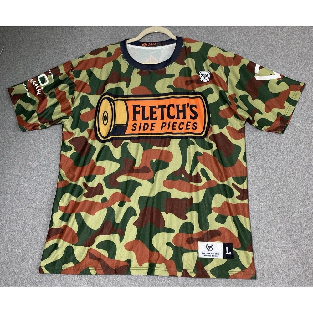 YD Camo T-shirt BULLDOG Team MILLER # 12 Performance Size L